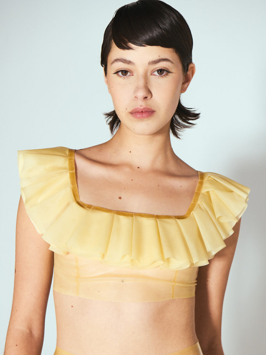 The Ruffled Top - Transparent natural