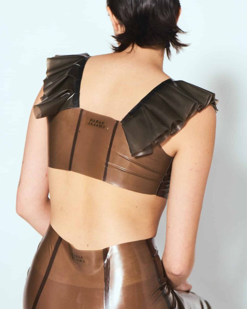 The Ruffled Top - Transparent smoky black – Image 4